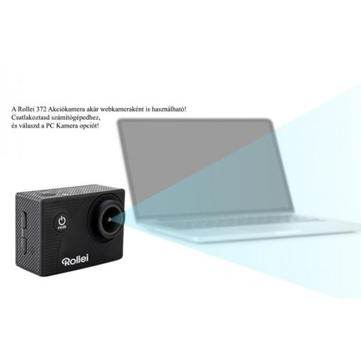 Rollei 372 Webkamera Akciókamera, Full HD, Wifi, Vízálló Tokkal, Fekete, Nagylátó