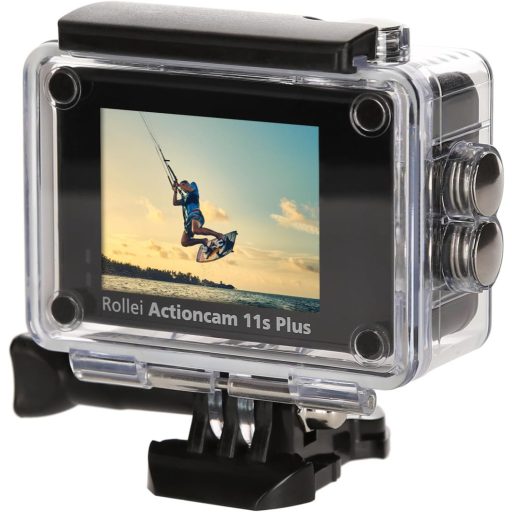 Rollei 11S Plus Akciókamera, 4K/60fps 10Mp F2.8 170° wifi képstabi érintő képernyő 2 kijelző vízálló