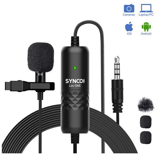 Synco Lav-S6E csiptetős, gömbkarakterisztikás kondenzátor mikrofon
