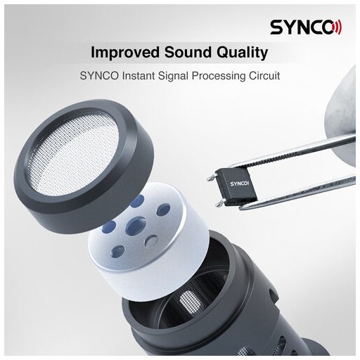 Synco MMic-U1P mini okostelefon mikrofon, 3.5mm jack csatlakozóval
