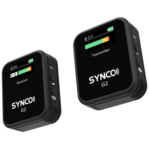 Synco WAir-G2 (A1) ultrakompakt vezetéknélküli csiptetős mikrofon rendszer, TFT kijelzővel (2.4 GHz)