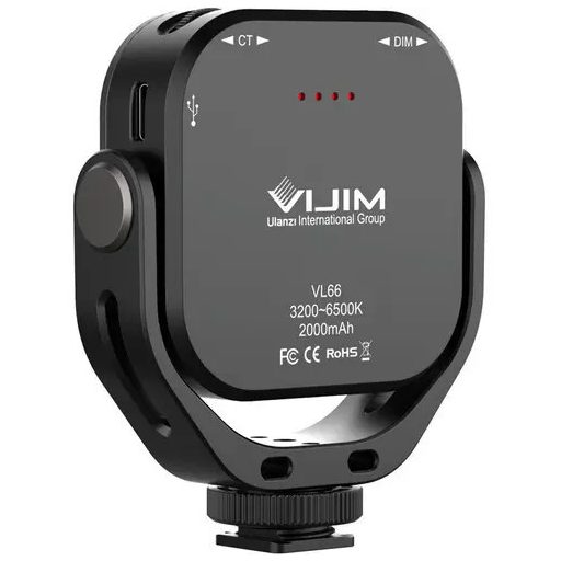 Ulanzi Vijim VL66 LED lámpa, dönthető forgatható, 2500-6500K, 2000mAh