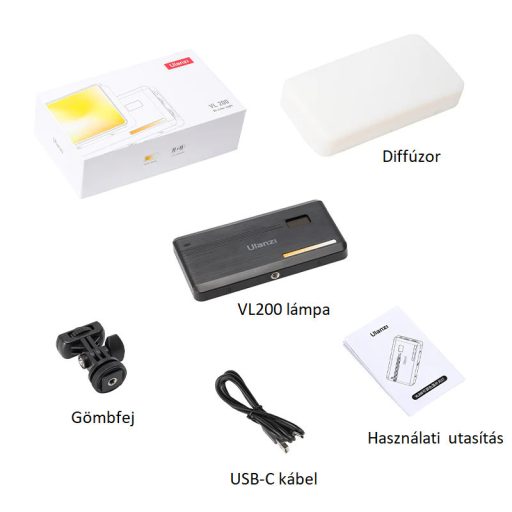 Ulanzi VL200 Bi-color LED lámpa, 2500 - 9000K, 5000 mAh