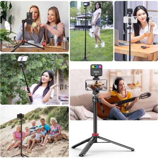 Ulanzi MT-44 selfie állvány, monopod, telefontartó adapter, 149cm max magasság, fekete