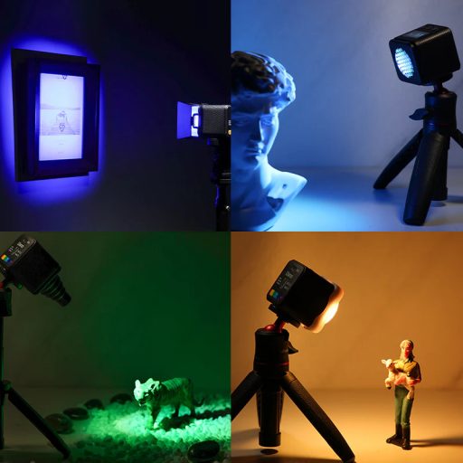 Ulanzi L2 RGB COB LED, vízálló IP68, 11 effekt , 800mAh, Oled kijelző, mágneses váz, 4cm