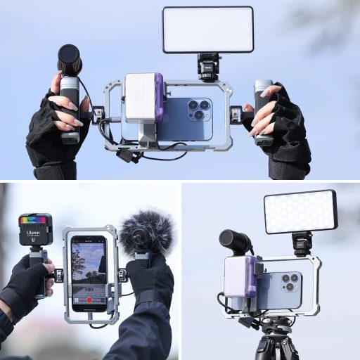 Ulanzi unverzális telefonkeret rendszer, rig, cage , 2db fogantyú, 6db vakupapucs