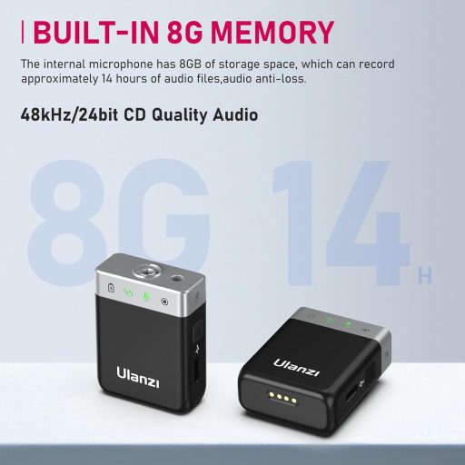 Ulanzi AM18 U-mic 2.4GHz vezeték nélküli duális mikrofon szett, usb-a, usb-c, lightning csatlakozás