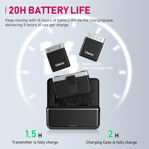 Ulanzi AM18 U-mic 2.4GHz vezeték nélküli duális mikrofon szett, usb-a, usb-c, lightning csatlakozás