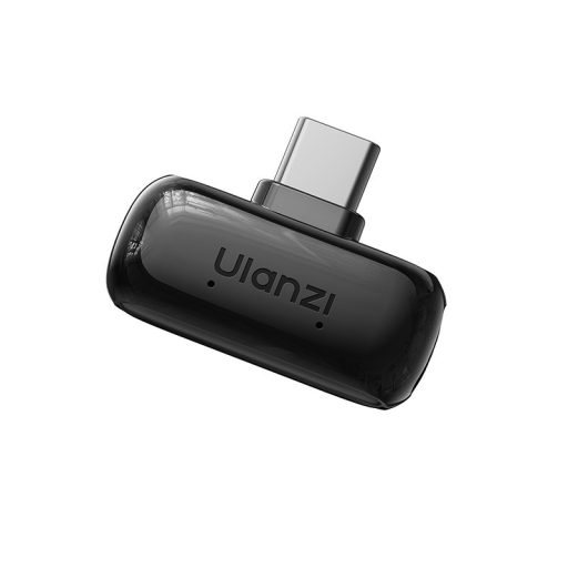 Ulanzi A200 mini csiptetős vezeték nélküli mikrofon, 2db mikrofon, zajszűrés, USB-C, fekete