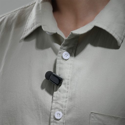 Ulanzi A200 mini csiptetős vezeték nélküli mikrofon, 2db mikrofon, zajszűrés, USB-C, fekete