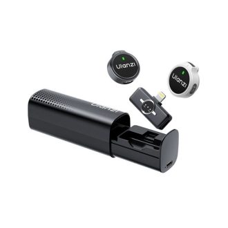  Ulanzi A21 csiptetős vezeték nélküli mikrofon, 2db mikrofon, zajszűrés, Lighting, fekete, fehér