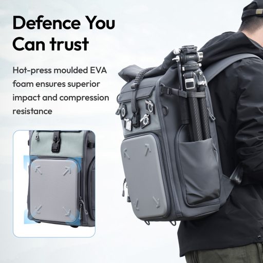 Ulanzi BP04 hardshell fotós hátizsák, 25-27L, U Tag - Apple Find My nyomkövető, szürke