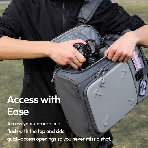 Ulanzi BP04 hardshell fotós hátizsák, 25-27L, U Tag - Apple Find My nyomkövető, szürke