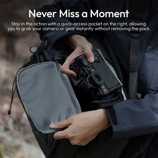 Ulanzi AB01 fotós hátizsák, 38L, U Tag - Apple Find My nyomkövető, fekete