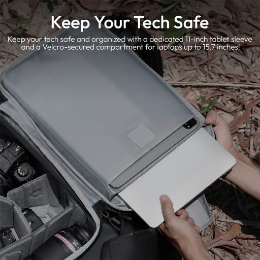 Ulanzi AB01 fotós hátizsák, 38L, U Tag - Apple Find My nyomkövető, fekete