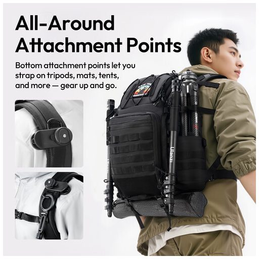 Ulanzi BC007 Tactical fotós hátizsák, 28L, fekete