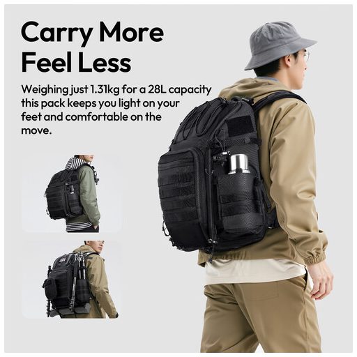 Ulanzi BC007 Tactical fotós hátizsák, 28L, fekete