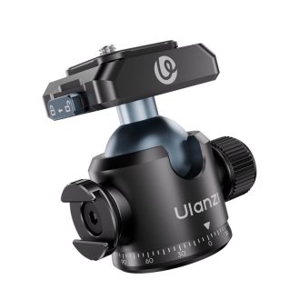   Ulanzi T100 Uka gömbfej, 6kg teherbírás, vakupapucs adapter, 3/8" és 1/4"
