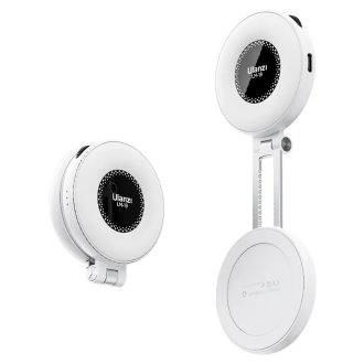   Ulanzi LM19 Magsafe mágneses csatlakozású kör LED lámpa, összecsukható, 400mAh, fehér