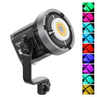   Ulanzi 120W rgb COB led lámpa, 2700K-6500K, HSI, 95CRI, 20 effekt, V-Mount, APP vezérlés, Bowens