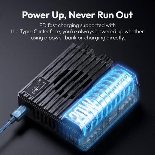 Ulanzi LE20 20W RGB fotó videó LED lámpa, 3200lux, CRI95, ventillátoros hűtés