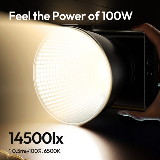 Ulanzi C01 100W COB led lámpa, 2700K-6500K, 14500LUX, 96CRI, mini Bowens, alap reflektor
