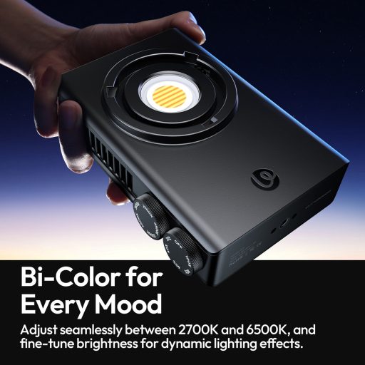 Ulanzi C01 100W COB led lámpa, 2700K-6500K, 14500LUX, 96CRI, mini Bowens, alap reflektor