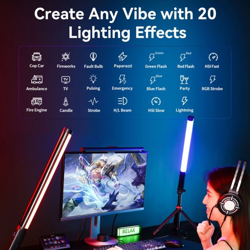 Ulanzi VL119 RGB V2 10W fénycső, kard