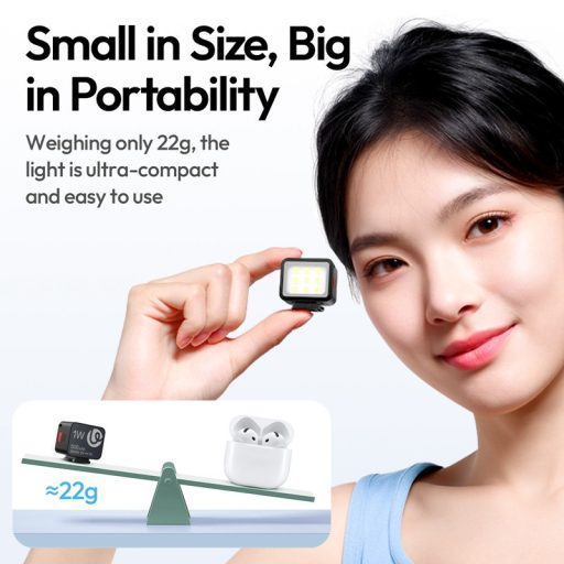 Ulanzi DG01 szuper mini LED lámpa, 5600K, 500mAh, diffúzor, USB-C, fekete