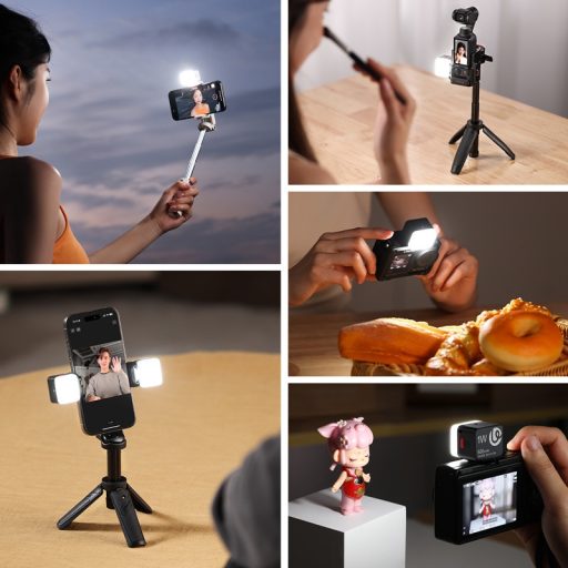 Ulanzi DG01 szuper mini LED lámpa, 5600K, 500mAh, diffúzor, USB-C, fekete