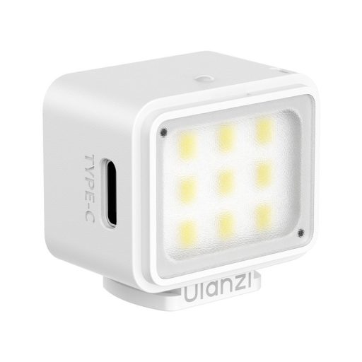 Ulanzi DG01 szuper mini LED lámpa, 5600K, 500mAh, diffúzor, USB-C, fehér