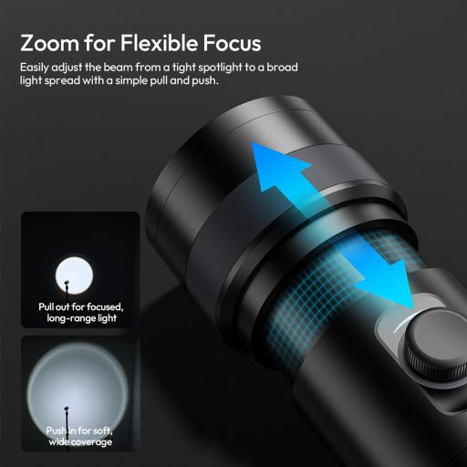 Ulanzi LM01 V2 LED lámpa, WRGB, zseblámpa, fókuszálható fény, 20db grafika, 7500mAh, állványmenet