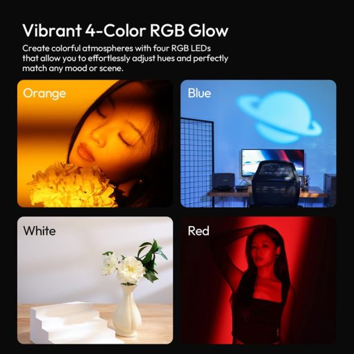 Ulanzi LM01 LED lámpa, WRGB, zseblámpa forma, fókuszálható fény, 20db grafika, 7500mAh, állványmenet