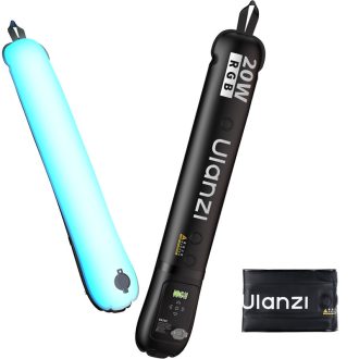   Ulanzi UA20C, 20W, felfújható Led cső, cseppálló, RGB, 1800-10000K, 12 effekt, 2500mAh, 12x90cm