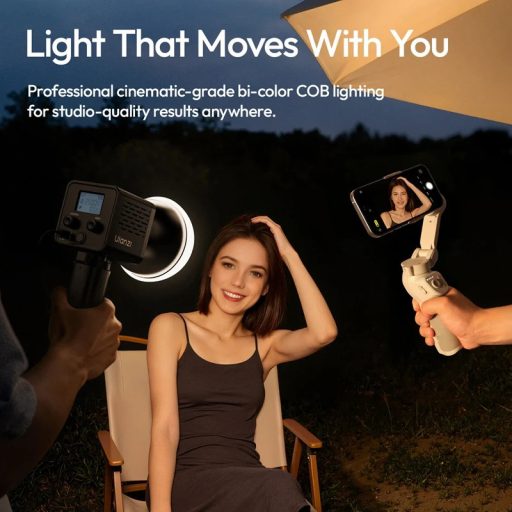 Ulanzi C60, 60W COB LED lámpa, 2500-6500K, 8 effekt, 3300mAh, mini Bowens