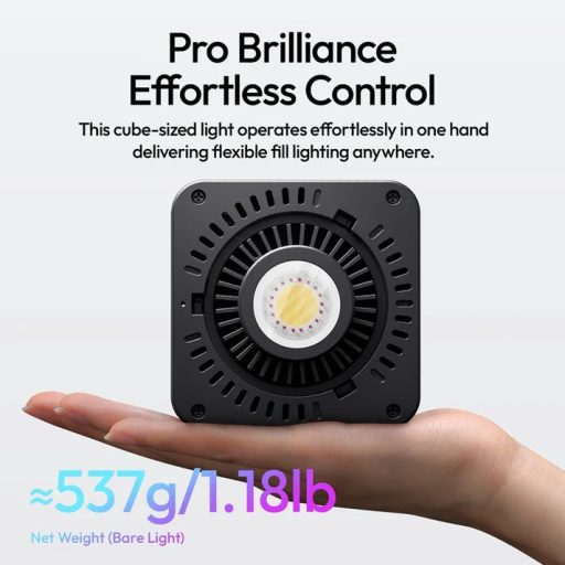 Ulanzi C60RGB, 60W RGB COB LED lámpa, 2500-6500K, 20 effekt, 3300mAh, mini Bowens