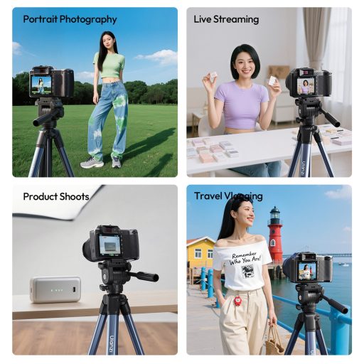 Ulanzi TT39 videó állvány, 42-155cm, 3kg teherbírás, Arca Swiss gyorscseretalp, telefontartó adapter