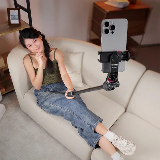 Ulanzi TT24 automatikusan nyíló selfie állvány, monopod, akciókamera és telefontartó, 150cm, fekete