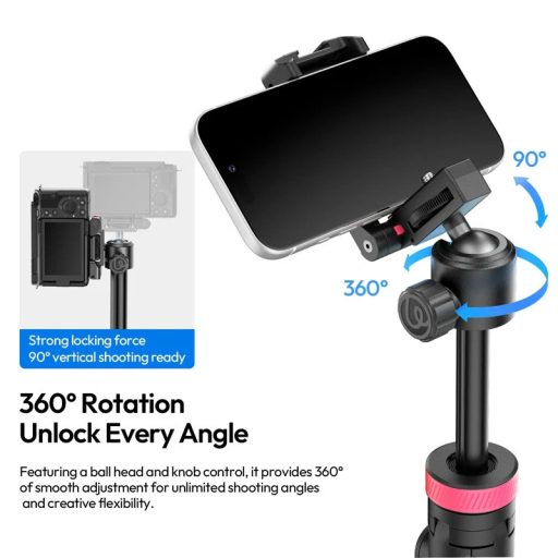Ulanzi MT-44-2 automatikusan selfie állvány, monopod, telefontartó adapter, bluetooth, fekete