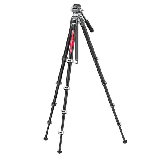 Ulanzi T033GBB1 TT09 karbon videóállvány, 142cm max magasság, 20kg teherbírás, arca swiss cseretalp