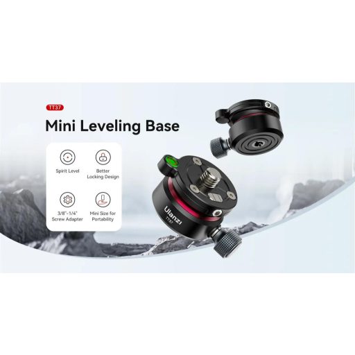 Ulanzi TT37 vízszintező mini állványfej, 3/8" és 1/4"