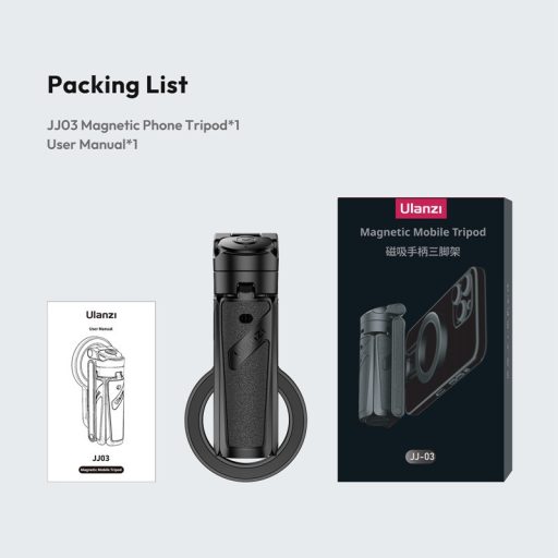 Ulanzi JJ03 okostelefon markolat, Magsafe állvány és selfie bot egyben, bluetooth kioldóval