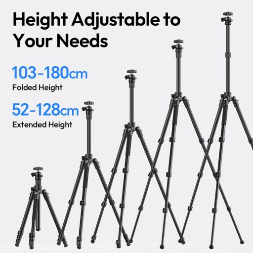 Ulanzi TT53 Traveler állvány + monopod, 103-180cm, 3kg teherbírás, Uka gyorscseretalp