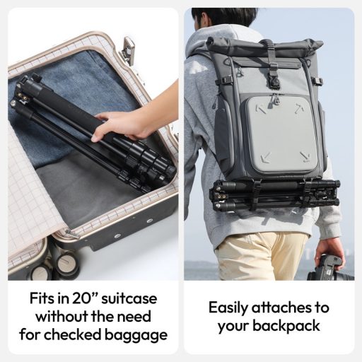 Ulanzi TT53 Traveler állvány + monopod, 103-180cm, 3kg teherbírás, Uka gyorscseretalp