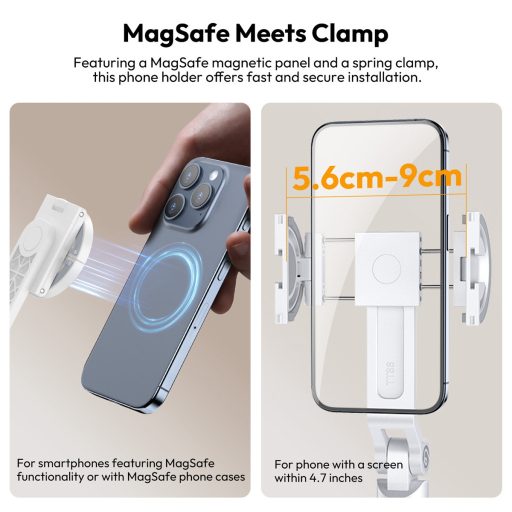 Ulanzi TT88 Overhead asztali mini állvány, Magsafe, bluetooth adapter, fehér