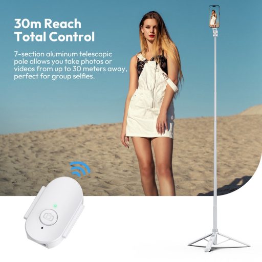 Ulanzi TT88 Overhead asztali mini állvány, Magsafe, bluetooth adapter, fehér