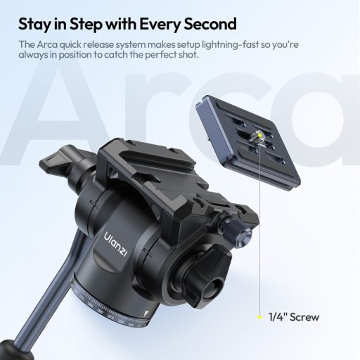 Ulanzi OMBRA II XINAG videó állvány, 157cm, fluid videófej, 3kg teherbírás, telefontartó adapter